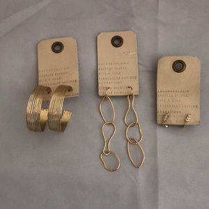NEW W/ TAGS. 3 pair of earrings from Anthropologie